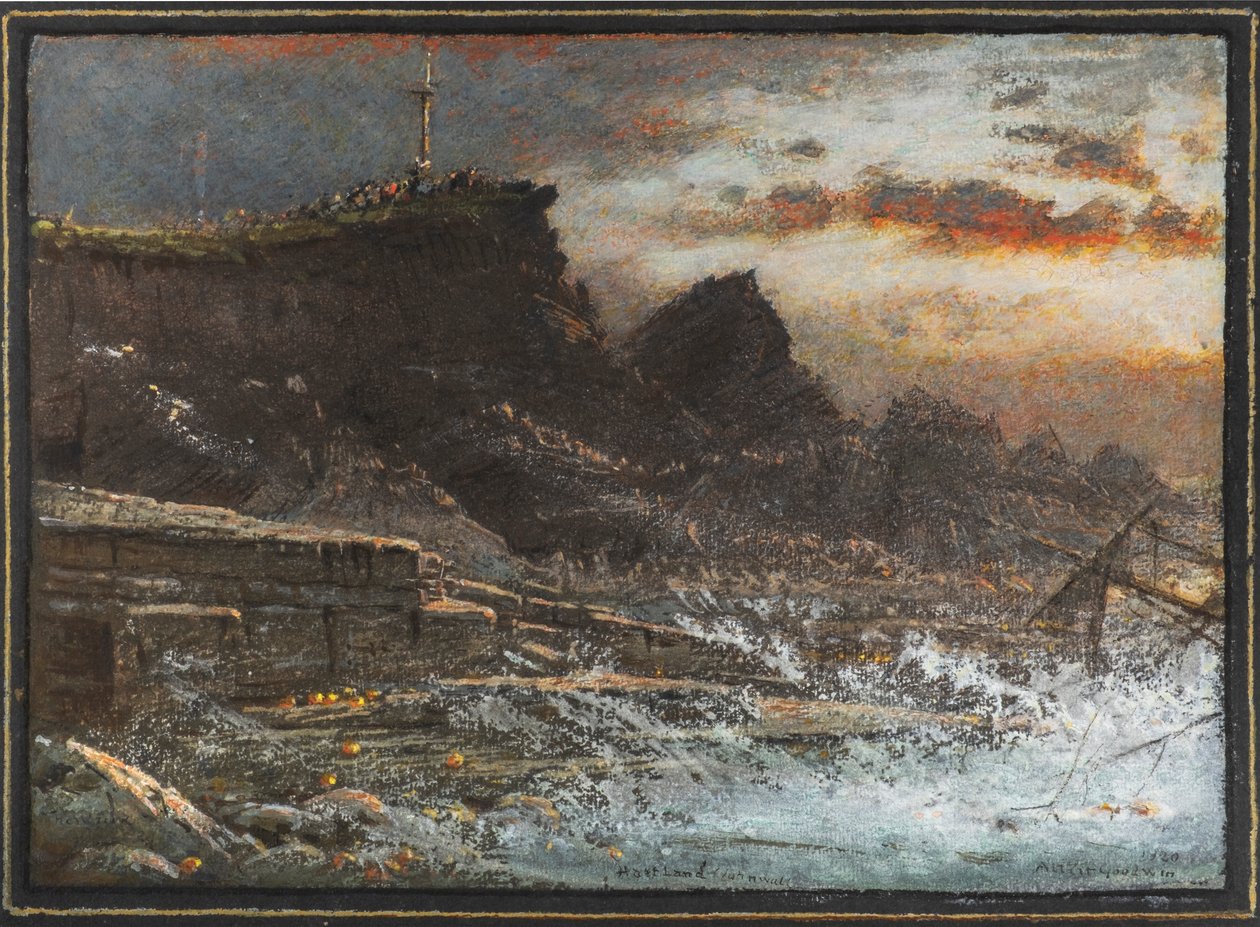 The Wreck, Hartland, Kornwalia autorstwa Albert Goodwin