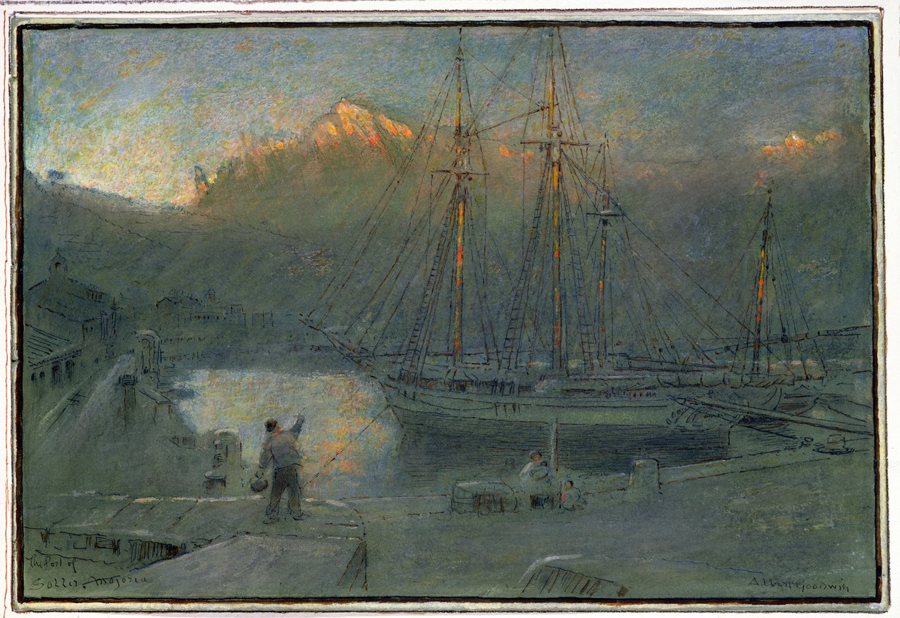 Port Soller, Majorka autorstwa Albert Goodwin