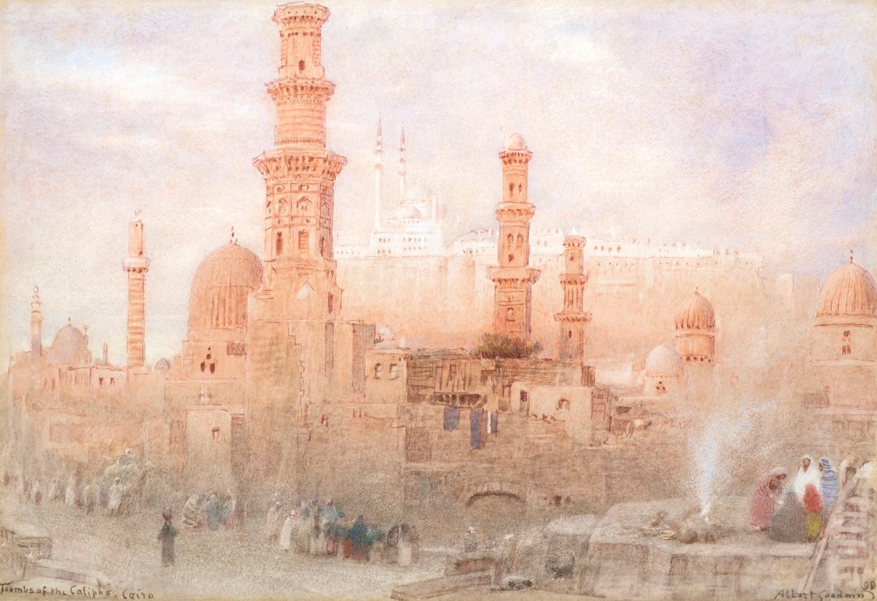 Grobowce kalifów, Kair autorstwa Albert Goodwin