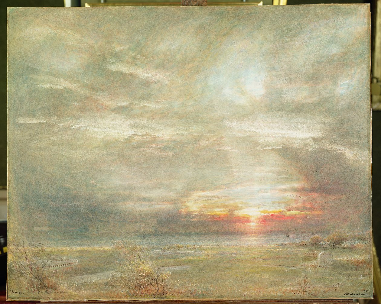Wenecja z cmentarza hebrajskiego autorstwa Albert Goodwin