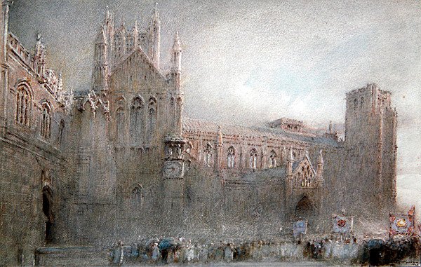 Katedra w Studni autorstwa Albert Goodwin