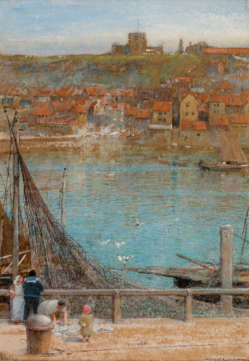 Whitby, niedatowane (akwarela, gwasz na papierze) autorstwa Albert Goodwin