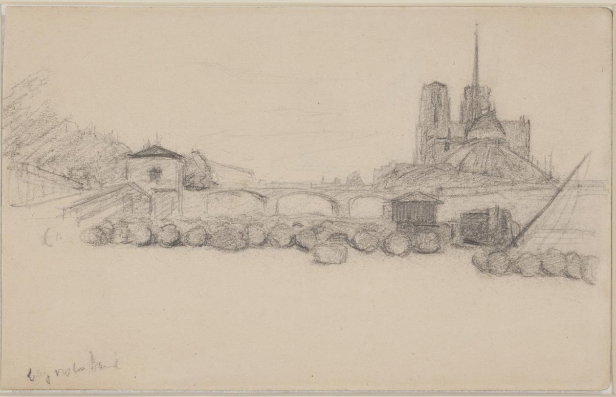 Notre Dame widziana od wschodu autorstwa Albert Gottschalk