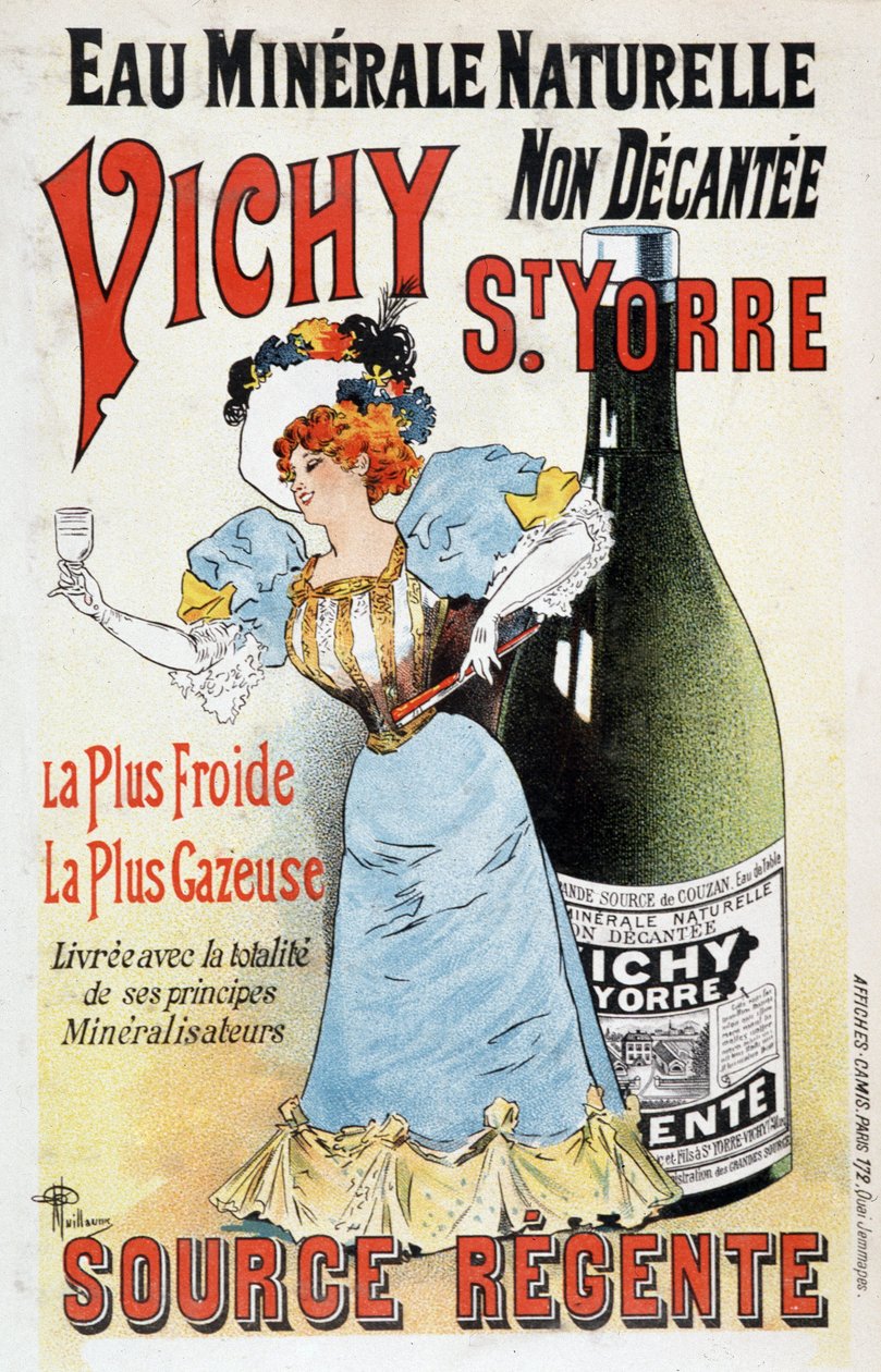 Reklama wody mineralnej Vichy St Yorre - Albert Guillaume (1873-1942), v.1895 autorstwa Albert Guillaume