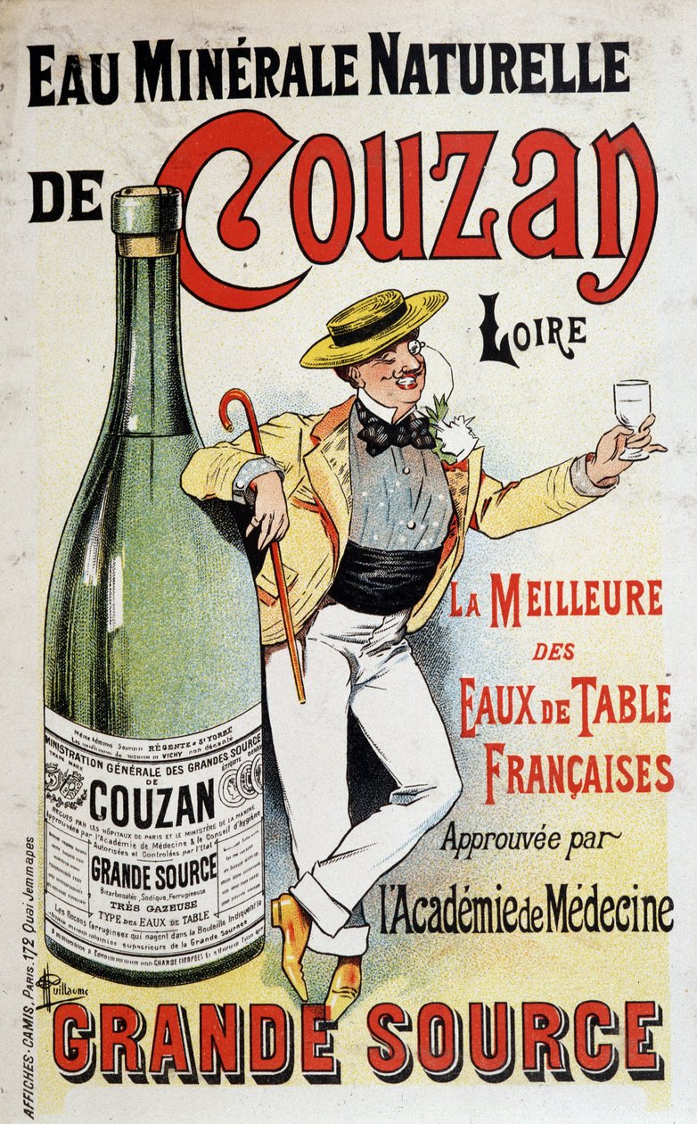 Reklama wody mineralnej Couzan - Albert Guillaume (1873-1942), v.1895 autorstwa Albert Guillaume