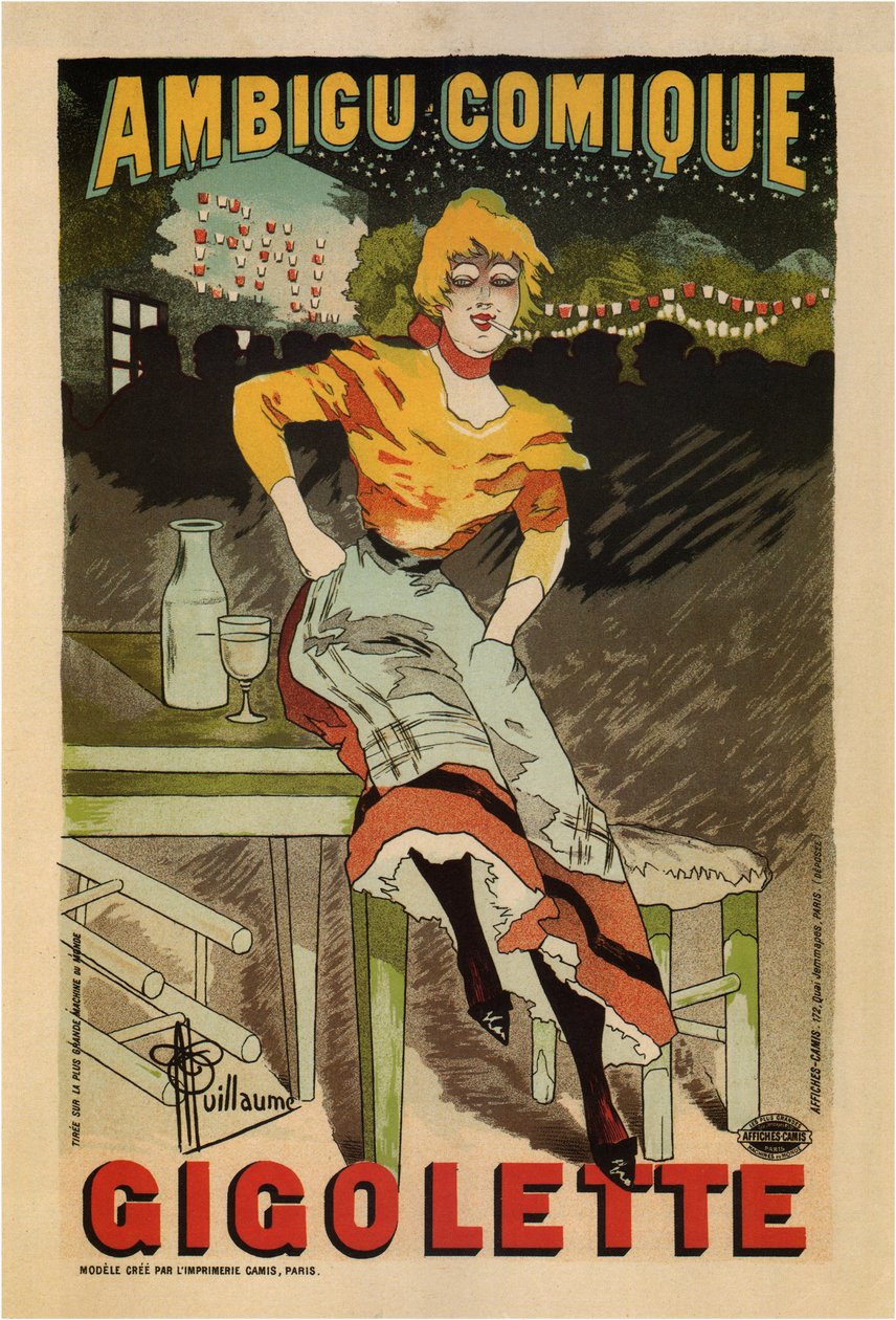 Komiks niejednoznaczny, Gigolette, 1896 autorstwa Albert Guillaume
