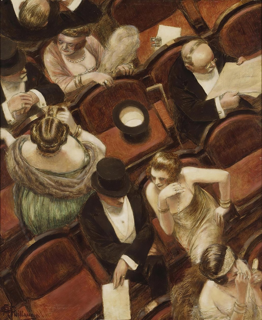 W Teatrze. autorstwa Albert Guillaume