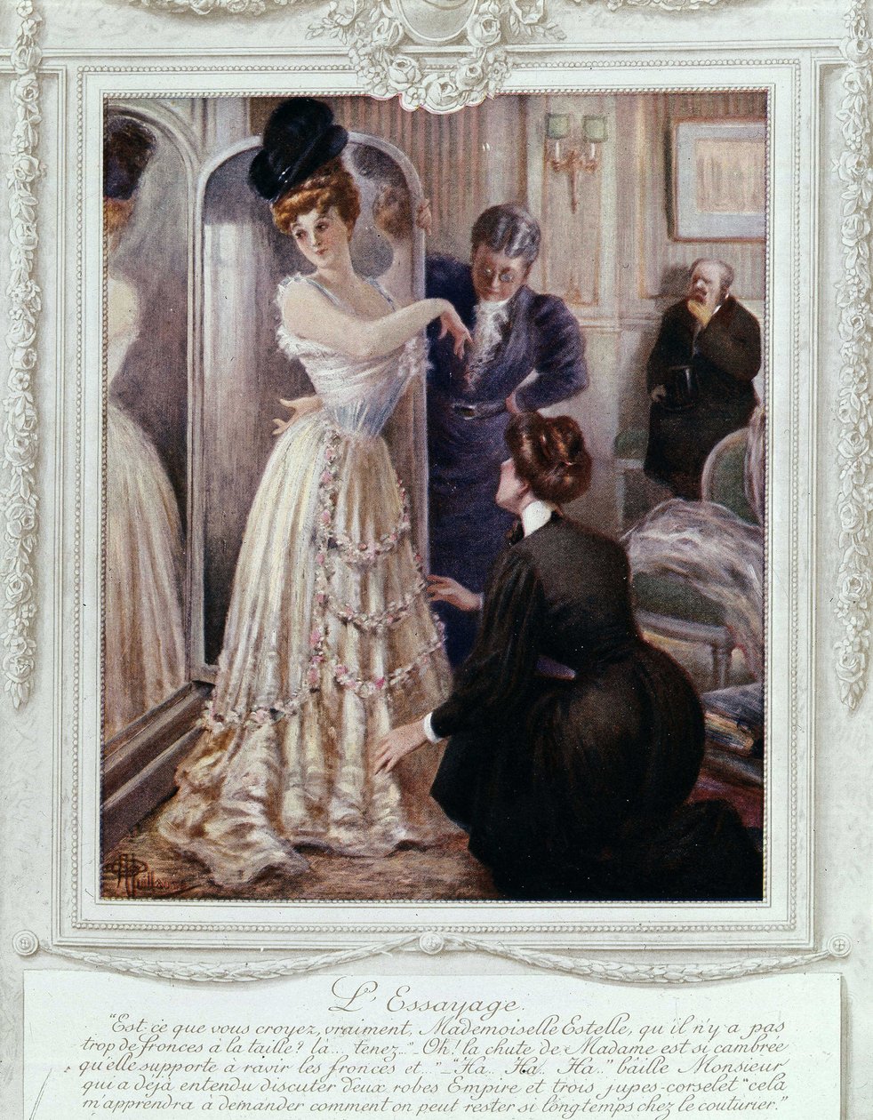 Przymiarka u krawca, Albert Guillaume (1873-1942), ca. 1895 autorstwa Albert Guillaume