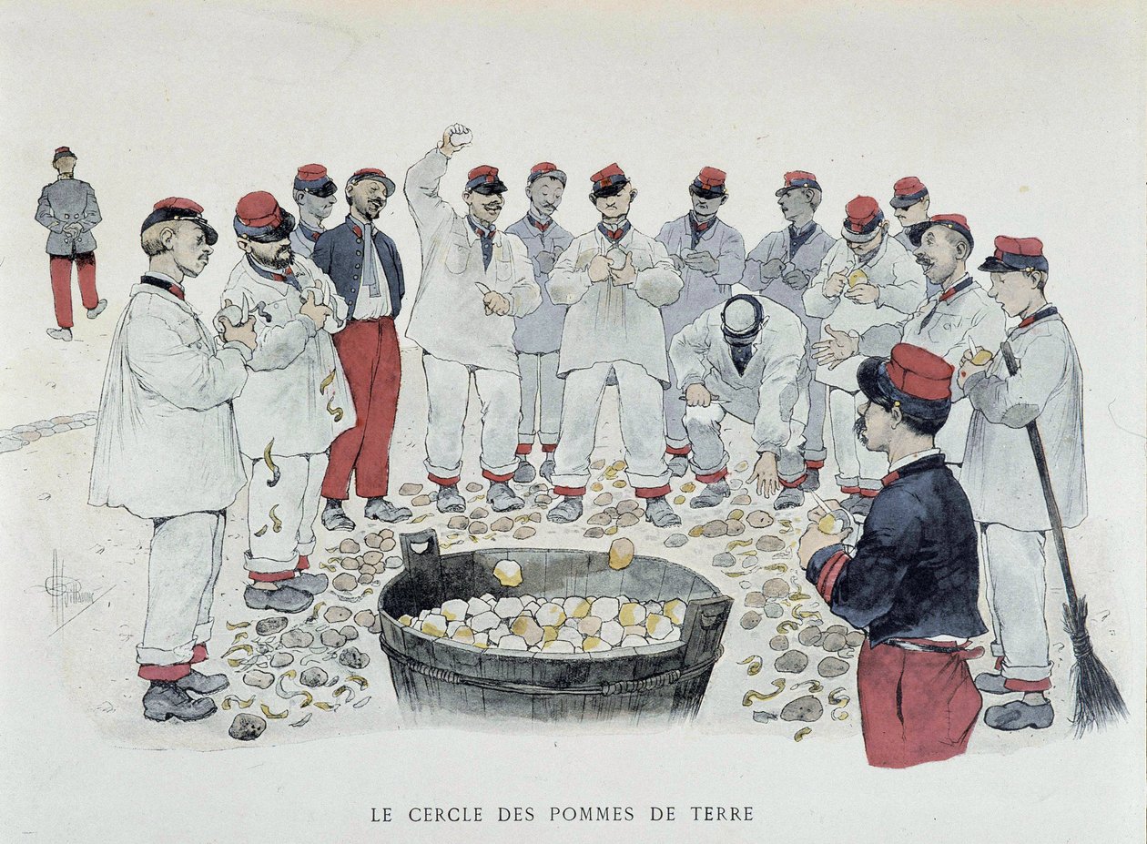 Krąg ziemniaków (chore de pluche) - w „Moich kampaniach”, rysunek Guillaume, Paryż, red. Simonis Empis autorstwa Albert Guillaume
