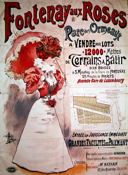 Plakaty reklamowe na działkach w Parc des Ormeaux, Fontenay-aux-Roses autorstwa Albert Guillaume