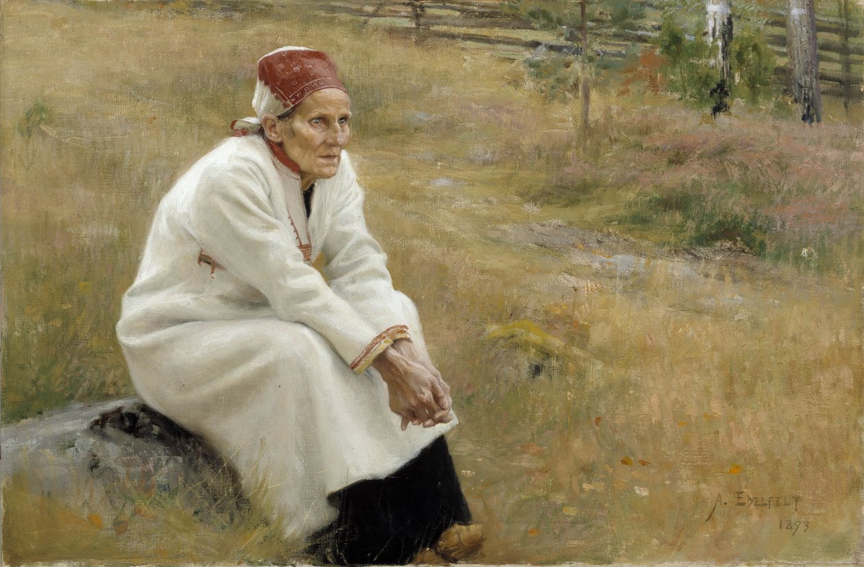 Larin Paraske, 1893 autorstwa Albert Gustaf Aristides Edelfelt