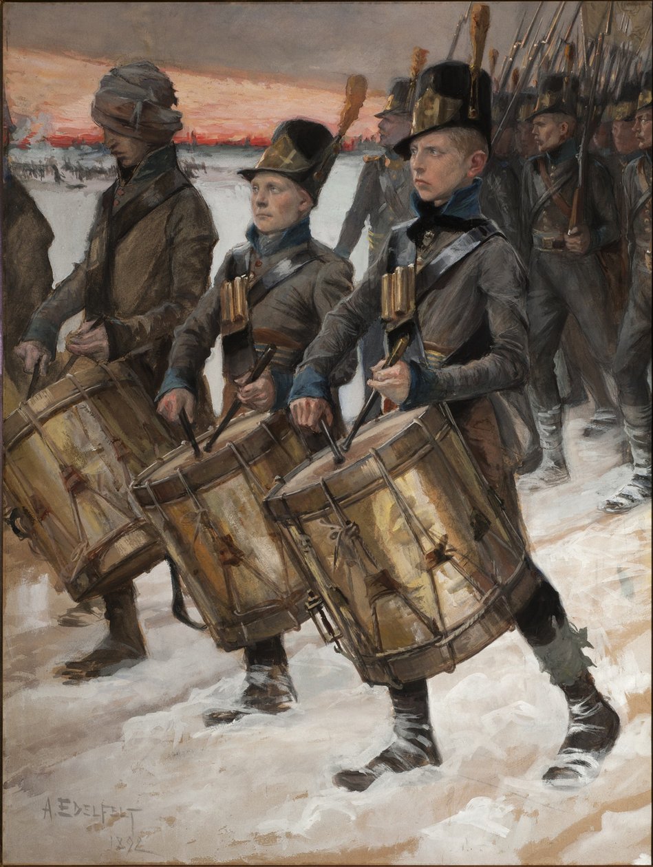 Marsz Pułku Pori Mars z Pori, 1892 autorstwa Albert Gustaf Aristides Edelfelt