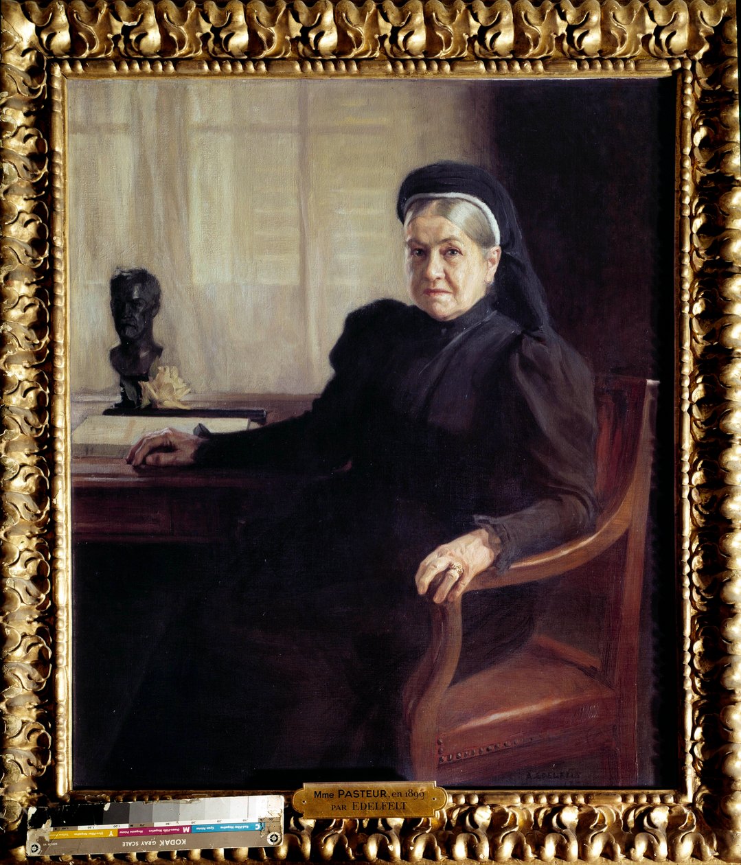 Portret Madame Pasteur (1854-1905), wdowa po francuskim lekarzu Louisie Pasteur (1822-1895) w 1899” Obraz Alberta Edelfelta (1854-1905) 1899 Paryż, Musee Pasteur - Portret Madame Pasteur (1854-1905), wdowa francuskiego lekarza Louisa Pasteura (1822- autorstwa Albert Gustaf Aristides Edelfelt