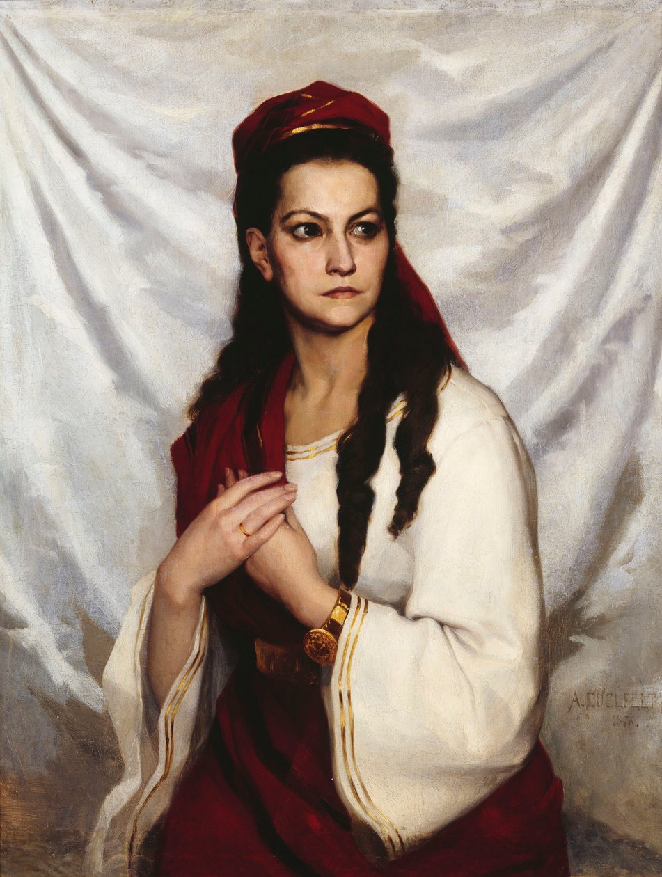 Portret aktorki Hedvig Charlotta Raa-Winterhjelm 1838-1907, 1876. autorstwa Albert Gustaf Aristides Edelfelt