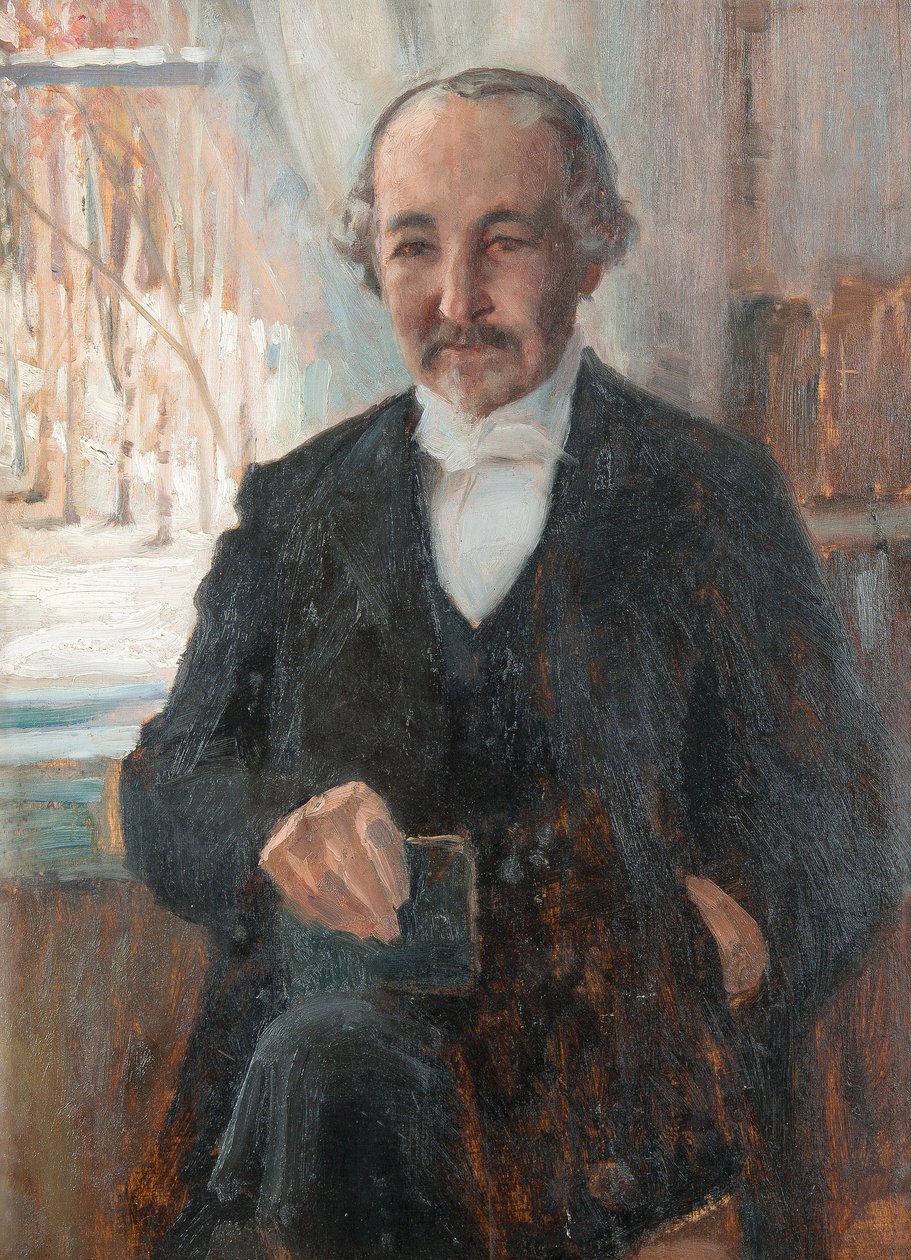 Portret poety Zachariasza Topeliusa 1818-1898 autorstwa Albert Gustaf Aristides Edelfelt