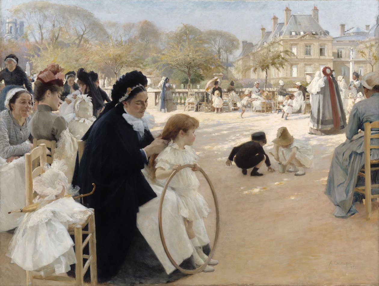 Ogrody Luksemburskie, Paryż autorstwa Albert Gustaf Aristides Edelfelt