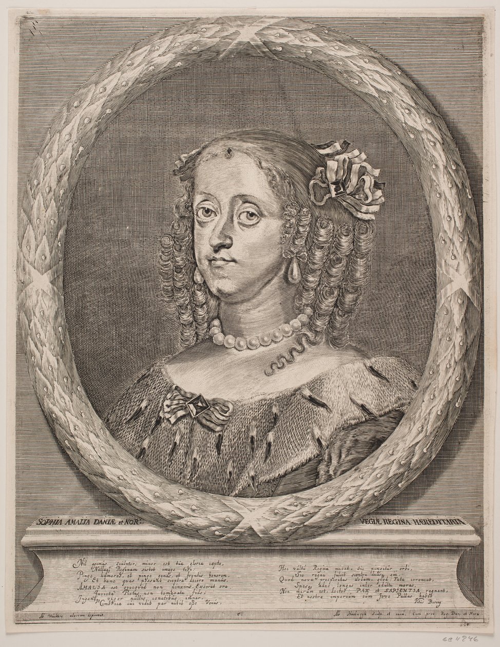 Królowa Zofia Amalie autorstwa Albert Haelwegh