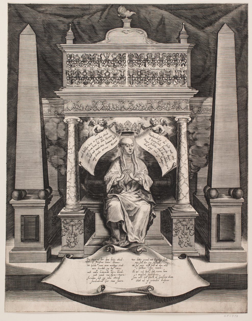 Elisabeth Lunge. Arkusz pamiątkowy autorstwa Albert Haelwegh