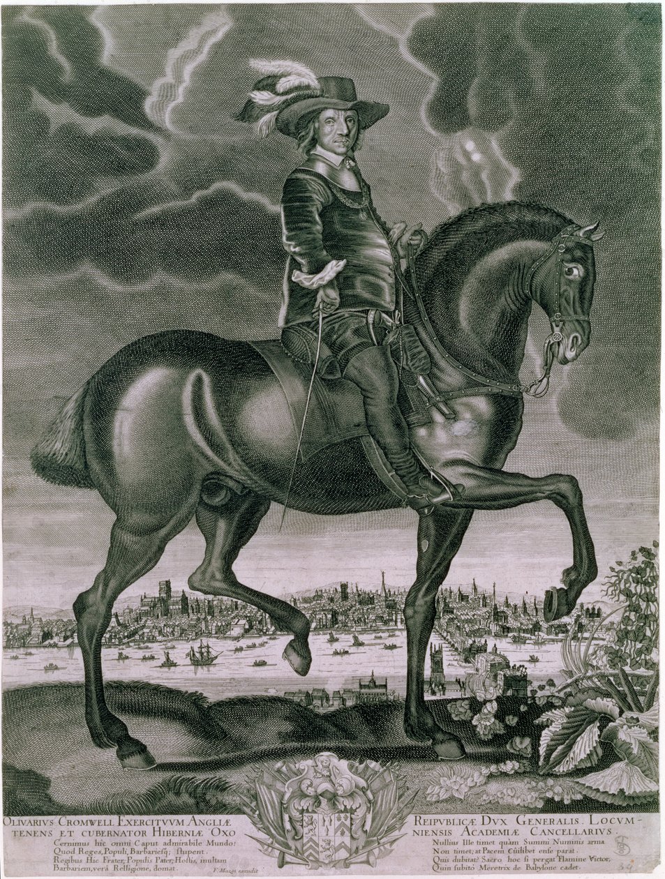 Portret konny Olivera Cromwella, c1655 autorstwa Albert Haelwegh