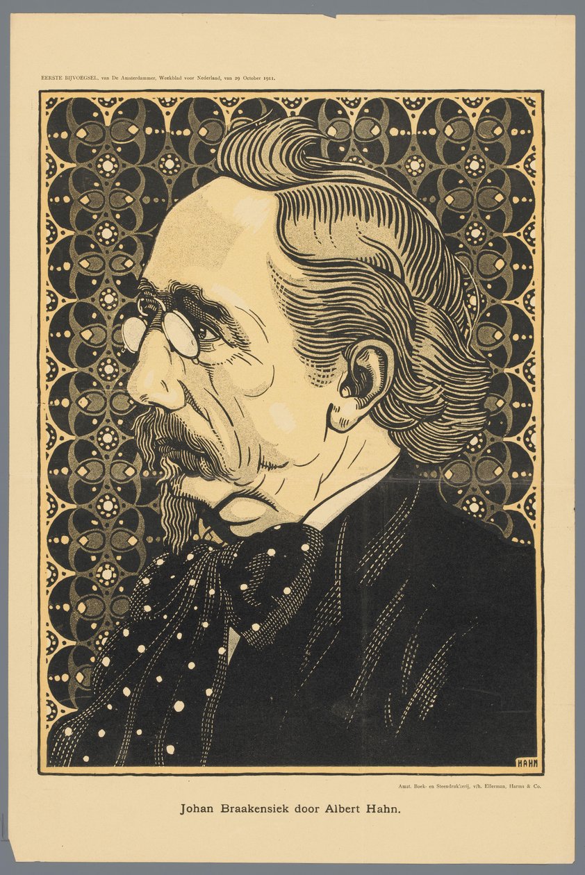 Johan Braakensiek drzwi Albert Hahn (tytuł na obiekcie) autorstwa Albert Hahn (I)