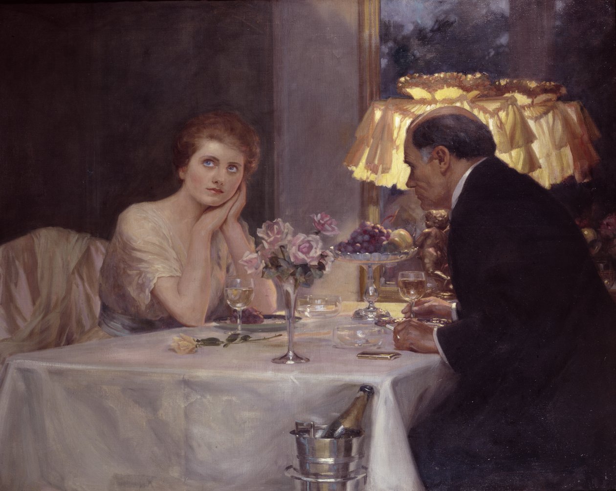 Propozycja (olej na płótnie) autorstwa Albert Henry Collings