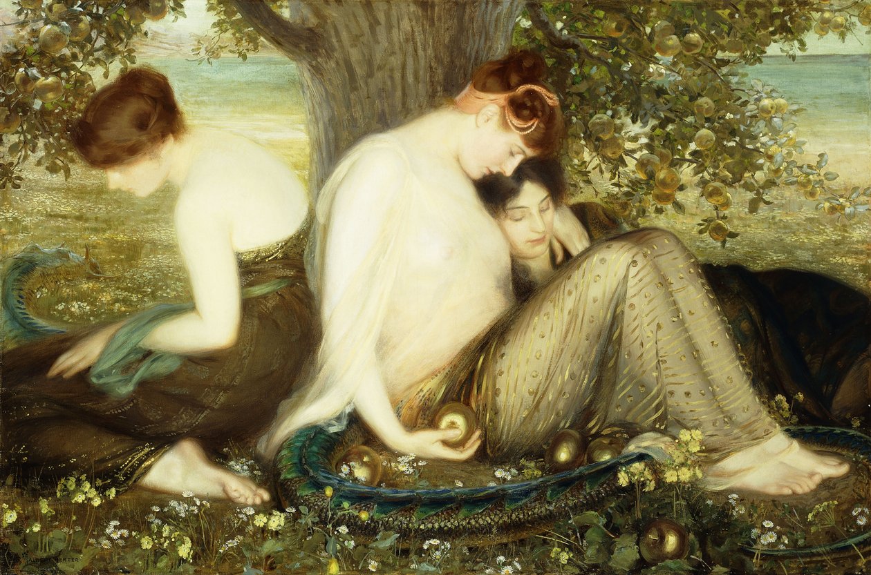 Ogród Hesperydów, ok. 1900 (olej na płótnie) autorstwa Albert Herter