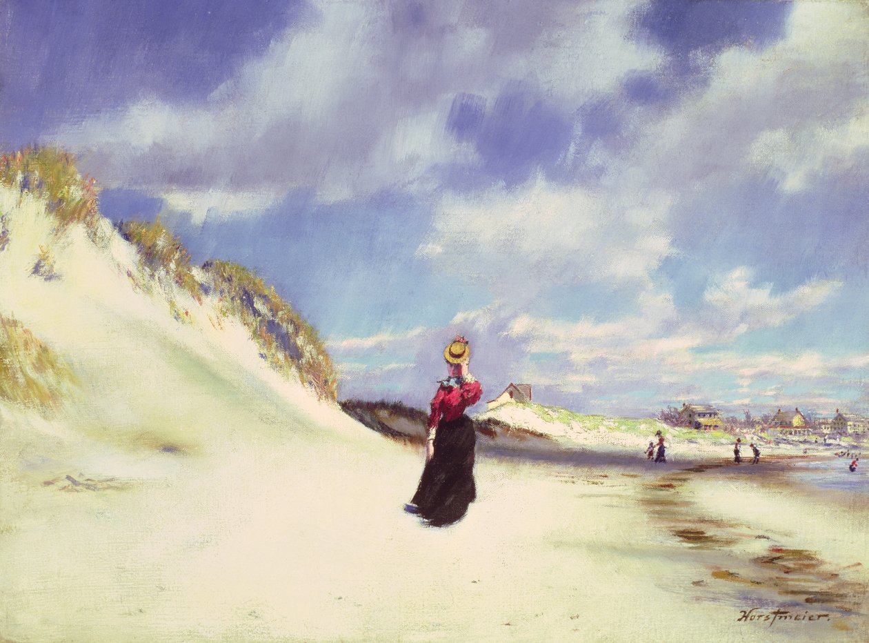Hampton Beach (olej na płótnie) autorstwa Albert Horstmeier