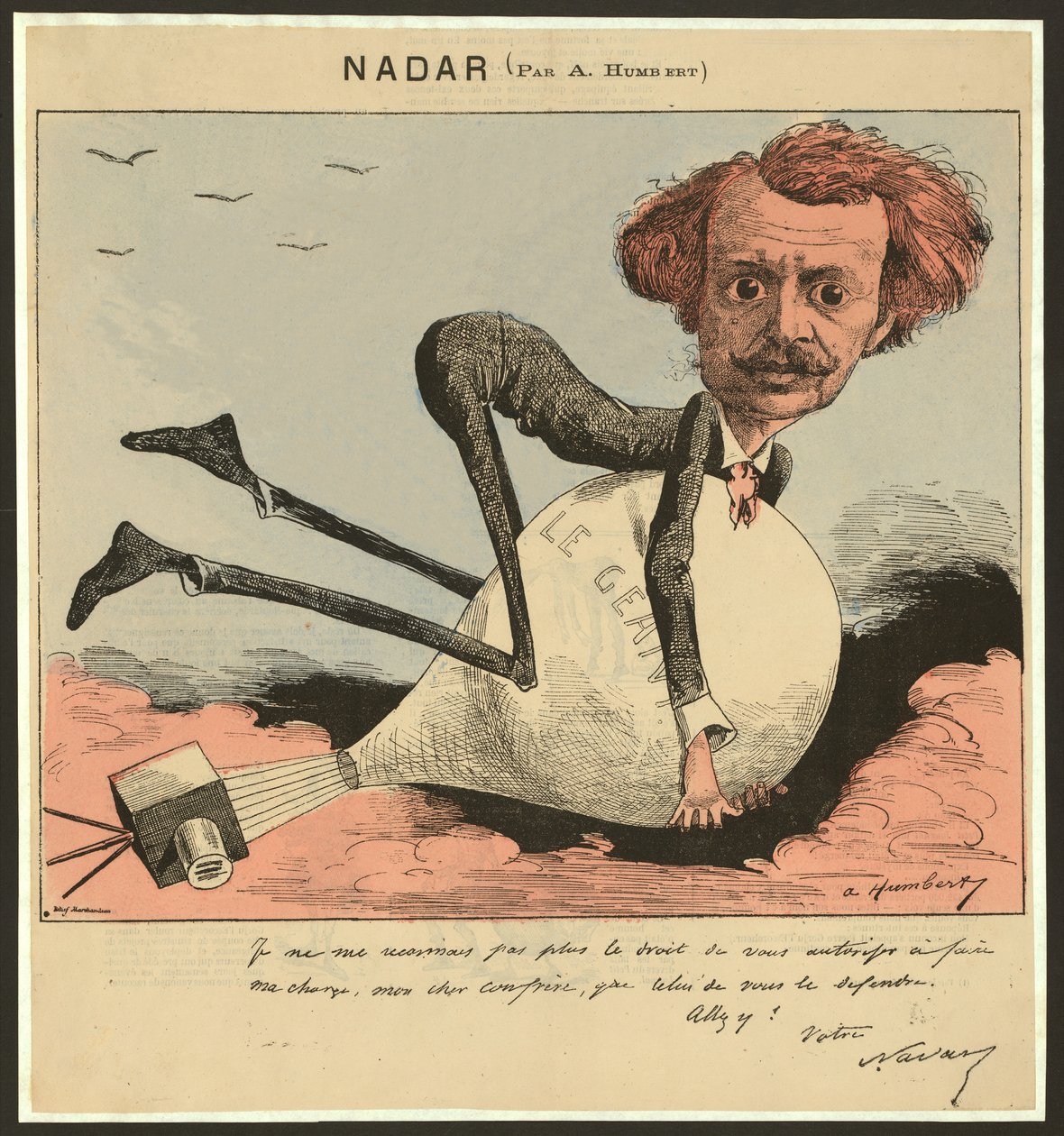 Nadar, wyd. 1863 (kolorowa lito) autorstwa Albert Humbert