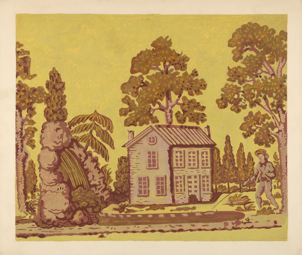 Tapeta używana jako pokrycie Bandbox, c. 1937. autorstwa Albert J. Levone