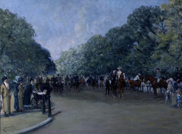 Rotten Row, Hyde Park (olej na płótnie) autorstwa Albert Jnr. Ludovici