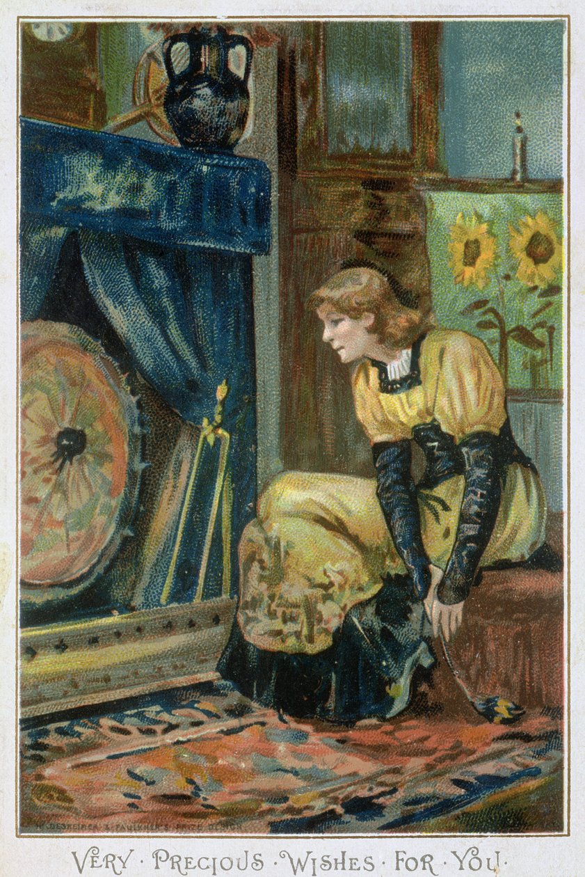 Very Precious Wishes For You, wiktoriańska kartka świąteczna, wydana przez Hildesheimer und Faulkner, Londyn, ok. 1880 r. autorstwa Albert Jnr. Ludovici