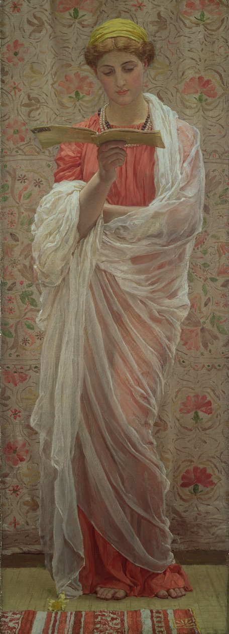 Czytelnik, ok. 1877 (olej na płótnie) autorstwa Albert Joseph Moore