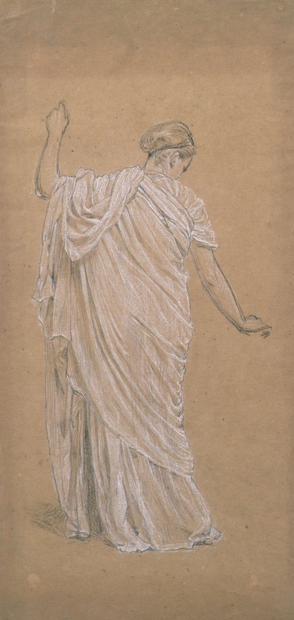 Studium do ogrodu (kreda na papierze barwionym) autorstwa Albert Joseph Moore