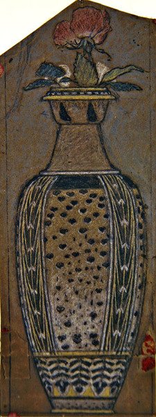 Studium wazonu (czarne, białe i kolorowe kredki z akwarelą) autorstwa Albert Joseph Moore