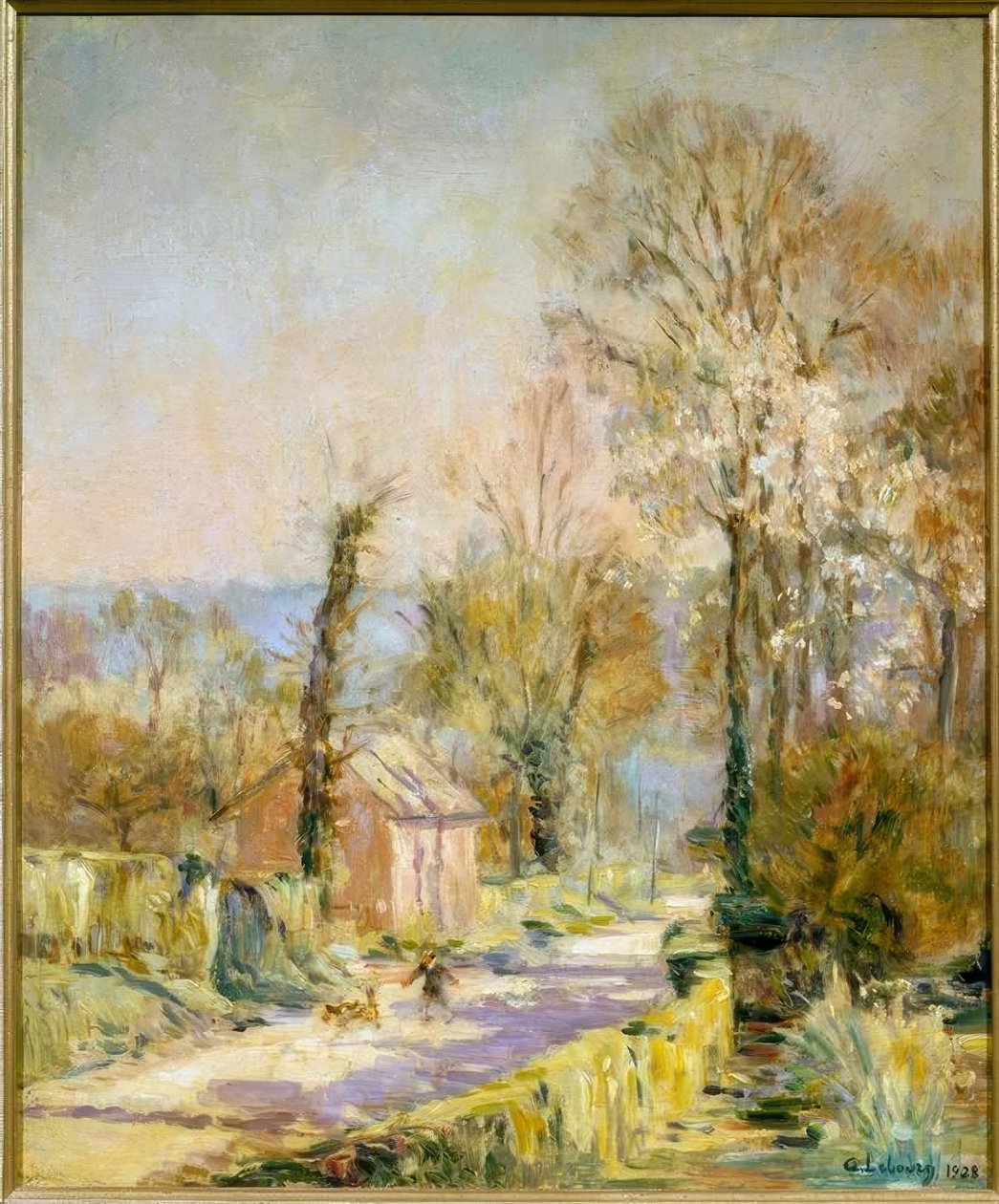Wiosenna ścieżka w Saint-Vaast D’Equiqueville niedaleko Di autorstwa Albert Lebourg