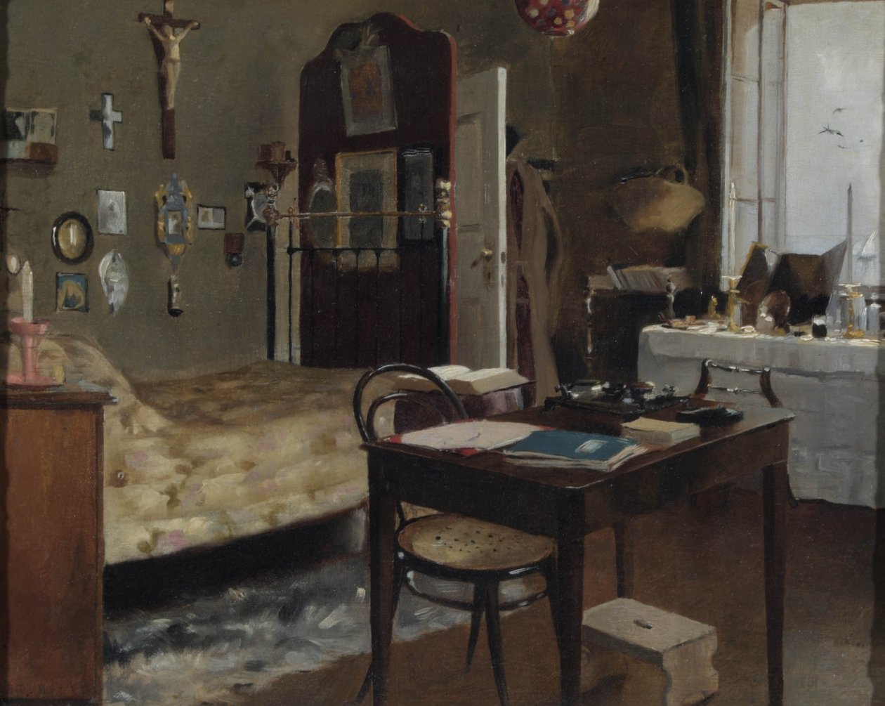 Wnętrze sypialni Sir Richarda Burtona, 1889 autorstwa Albert Letchford