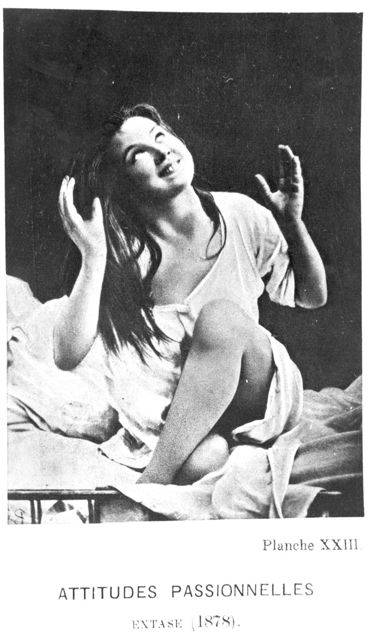 Postawy pełne pasji: Augustyn w ekstazie, z „Iconographie de la Salpetriere” Desire Magloire Bourneville (1840-1909) i Paula Regnarda (1850-1927) 1878 autorstwa Albert Londe