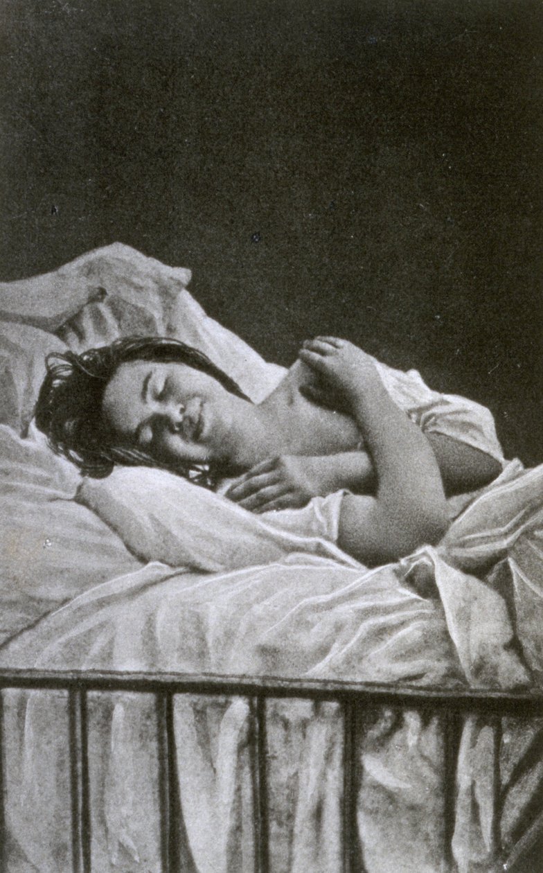 Młoda kobieta w napadzie histerii, 1878 autorstwa Albert Londe