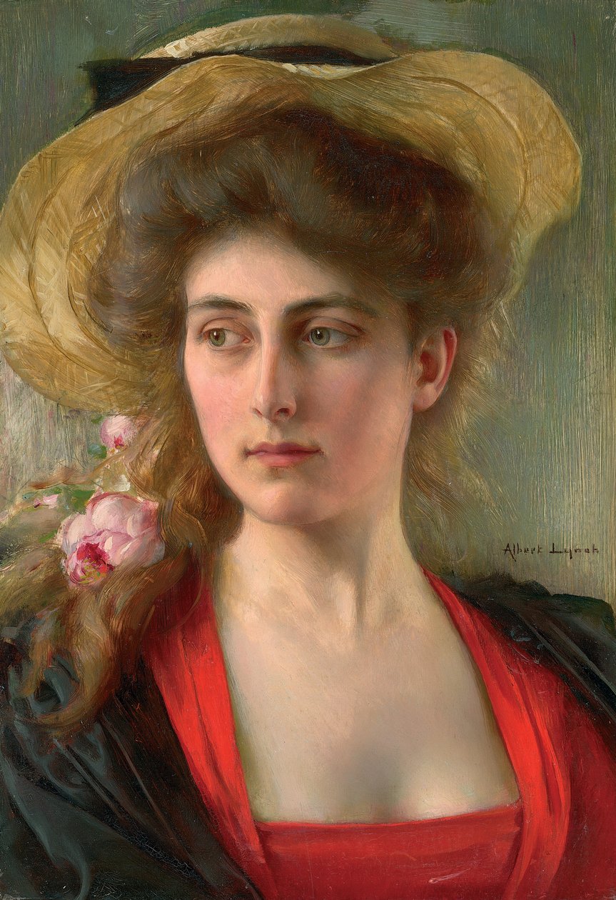 Elegante (olej na panelu) autorstwa Albert Lynch