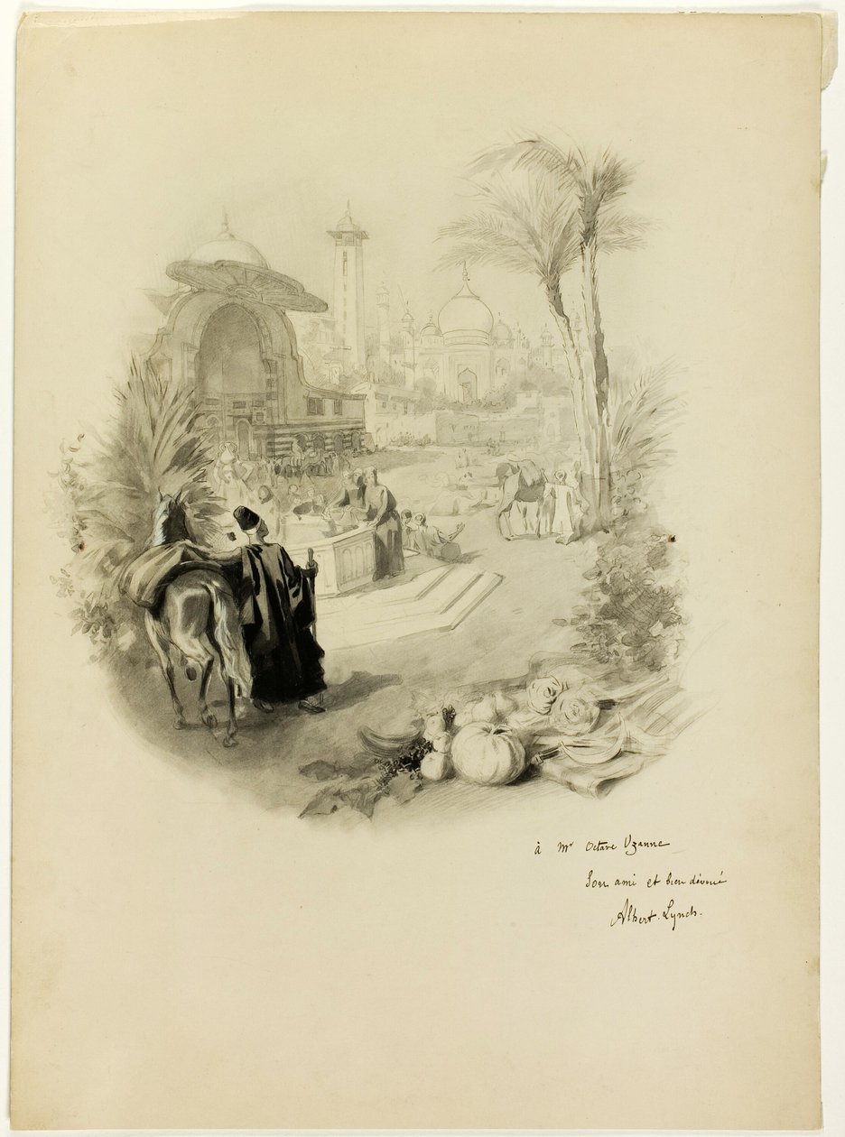 Studium do ilustracji dla Aline, królowej Golconda autorstwa Albert Lynch