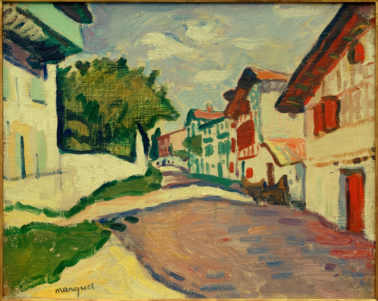 A.Marquet, Sunny Street w Ciboure autorstwa Albert Marquet