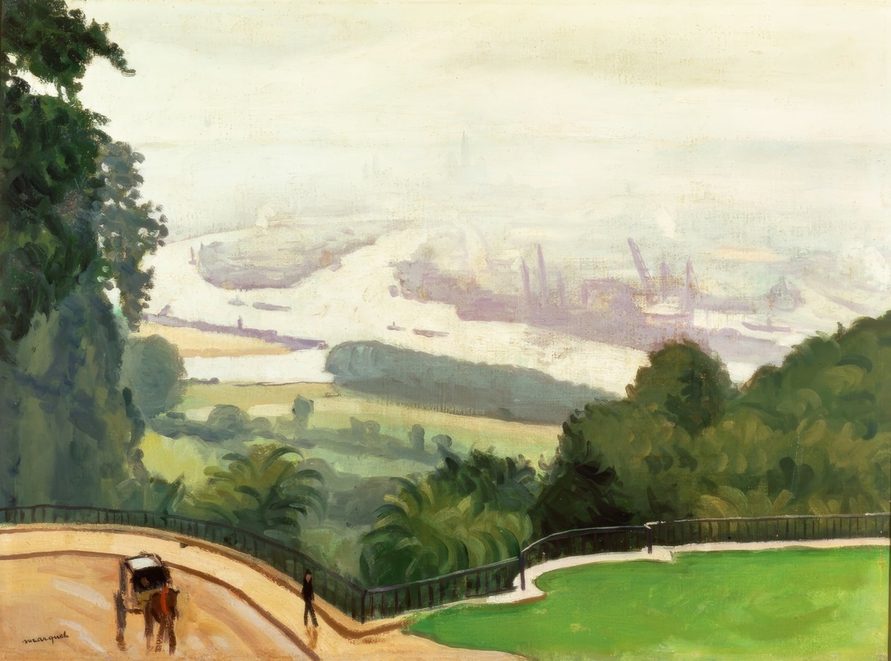Albert Marquet / Port Rouen”, olej na płótnie autorstwa Albert Marquet