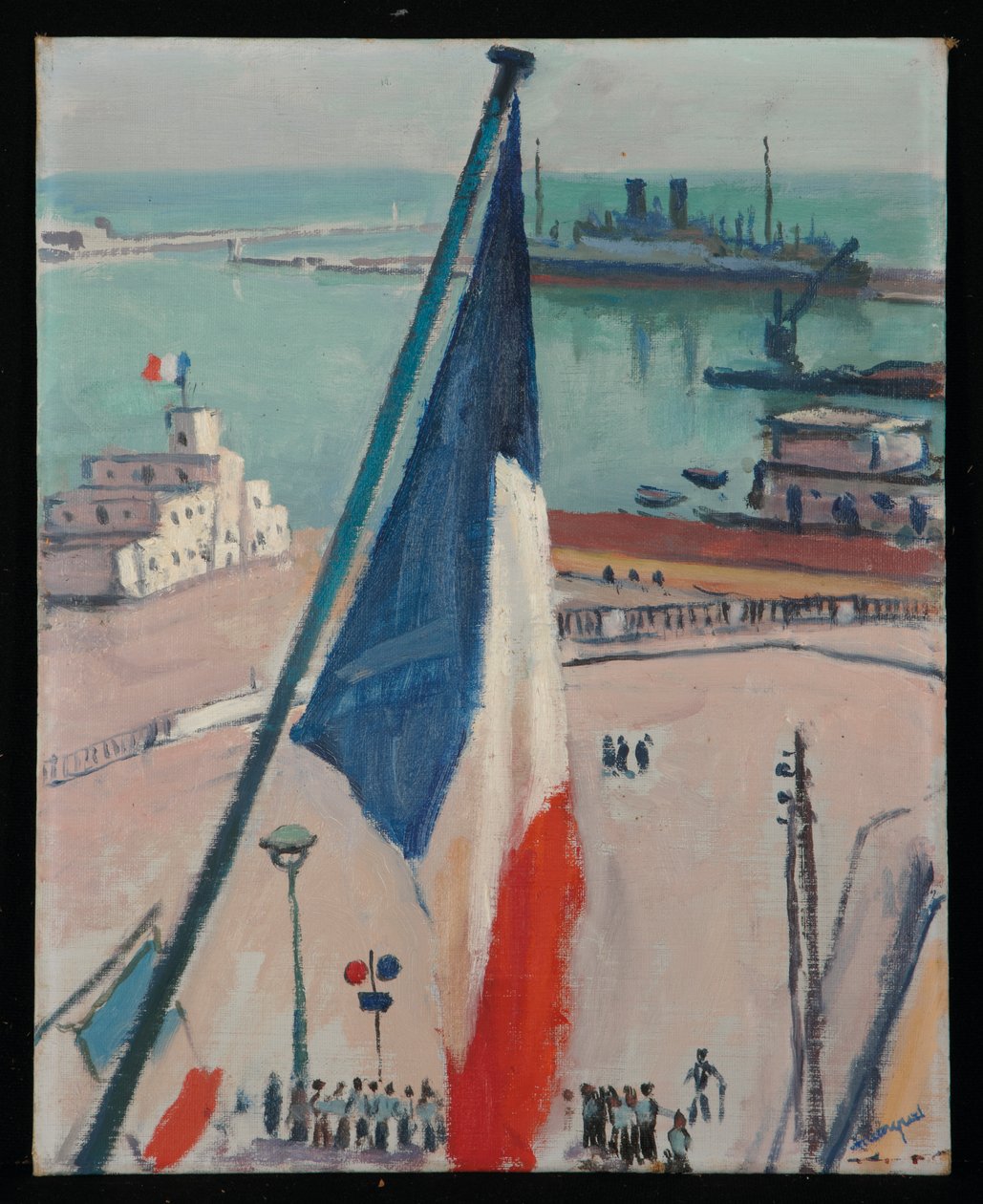 Alger, flagi (olej na desce artysty) autorstwa Albert Marquet