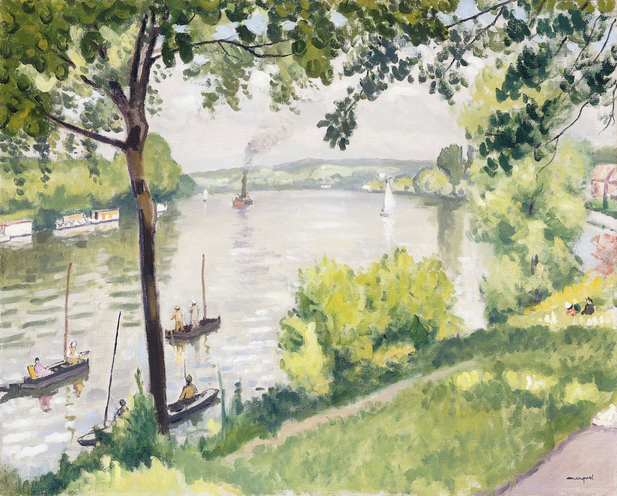 Bank w Triel (holownik); Berge a Triel (holownik) autorstwa Albert Marquet
