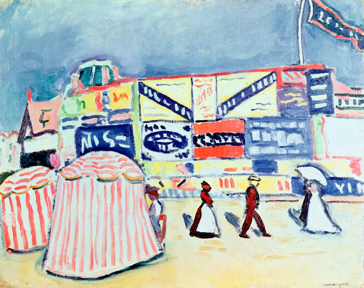 Billboardy w Trouville autorstwa Albert Marquet