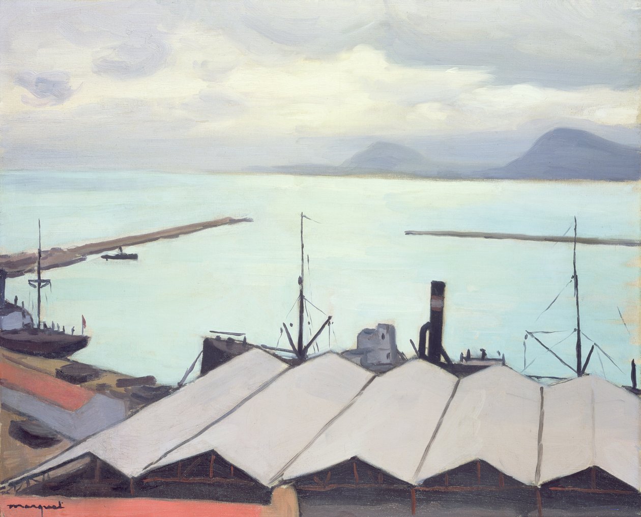 Hangary w Port de Bougie, Algieria autorstwa Albert Marquet