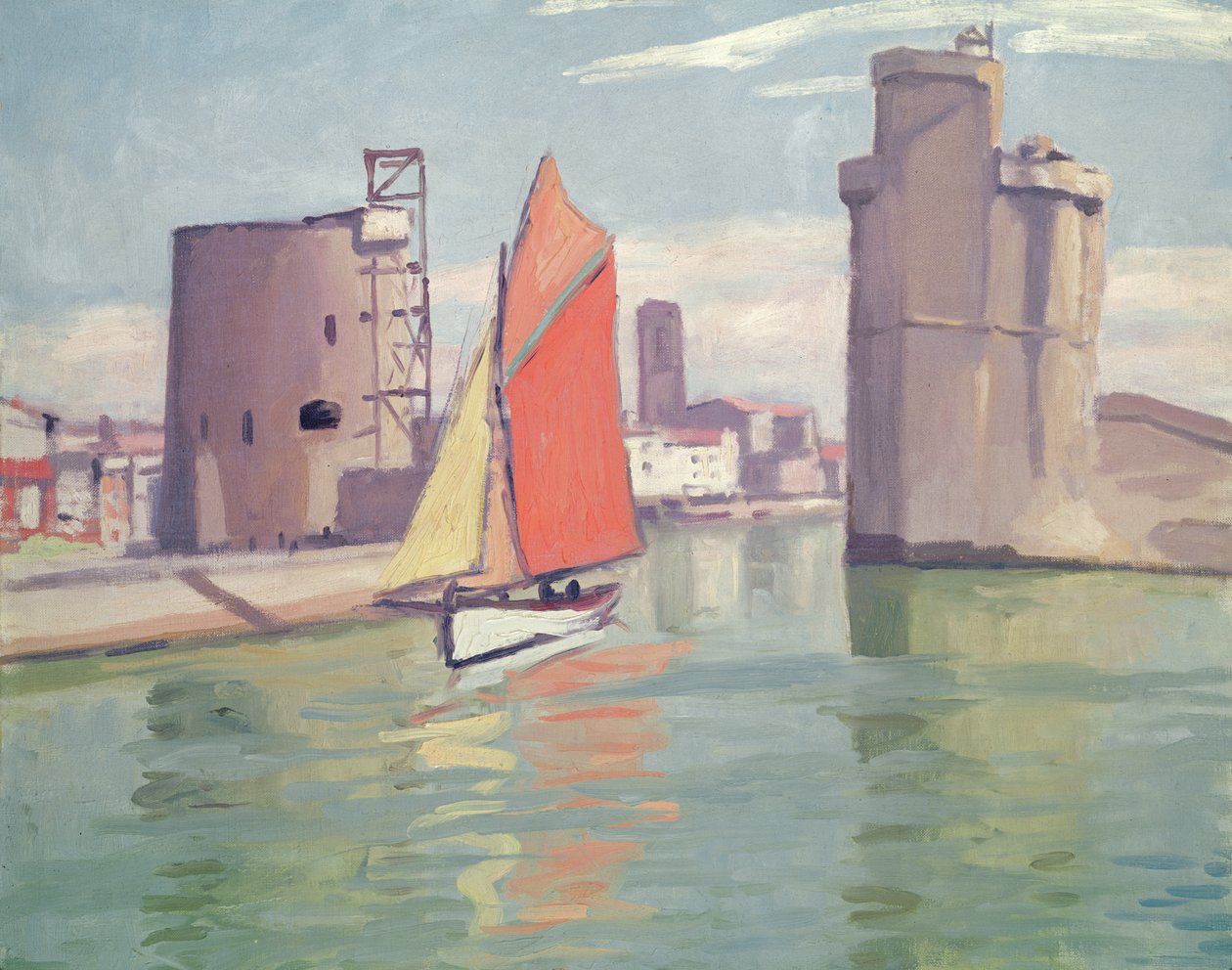 La Rochelle, dwie wieże starego portu widziane z zewnętrznego portu autorstwa Albert Marquet