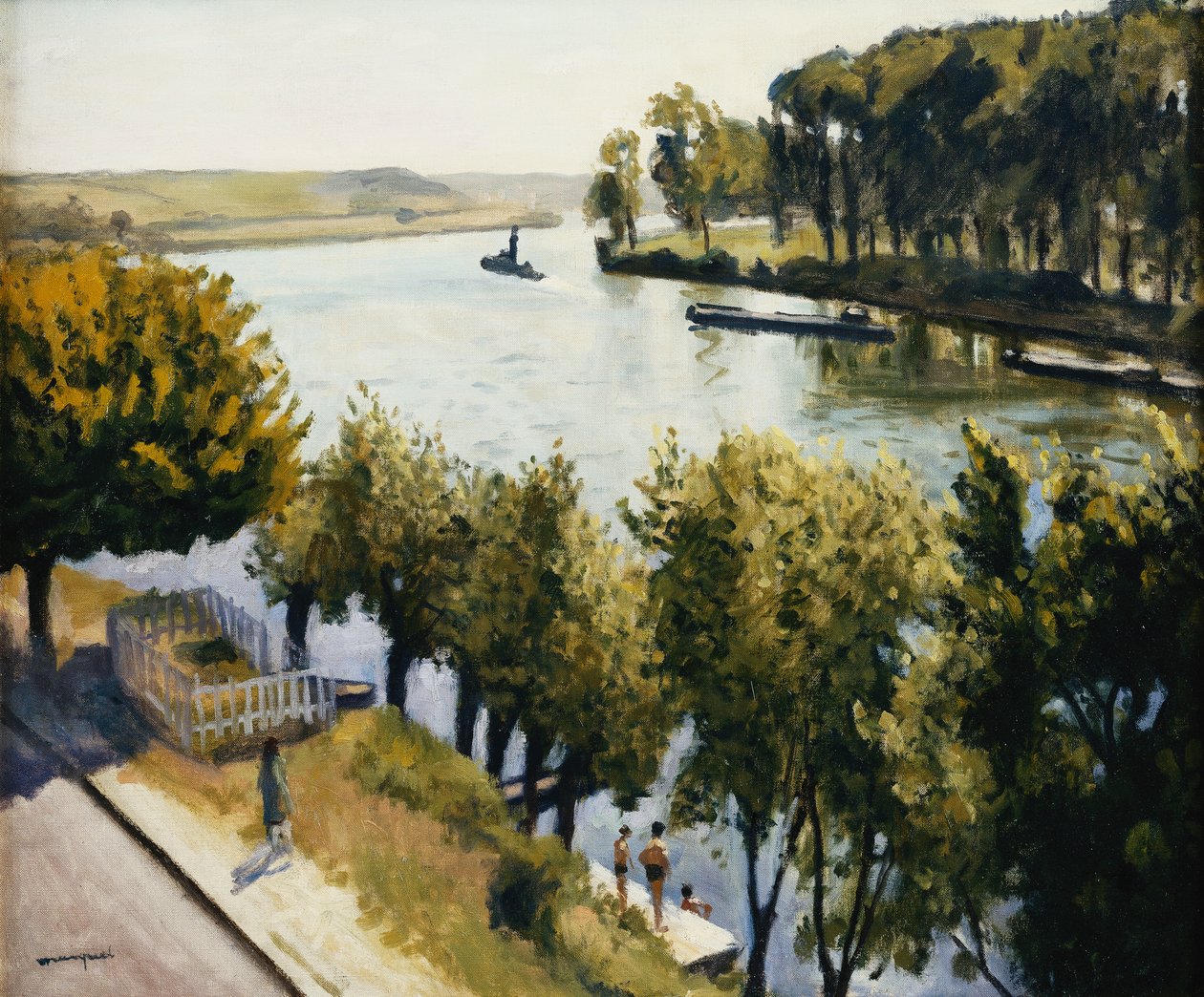 Sekwana w La Frette Montigny, ok. 1947 r. (olej na płótnie) autorstwa Albert Marquet