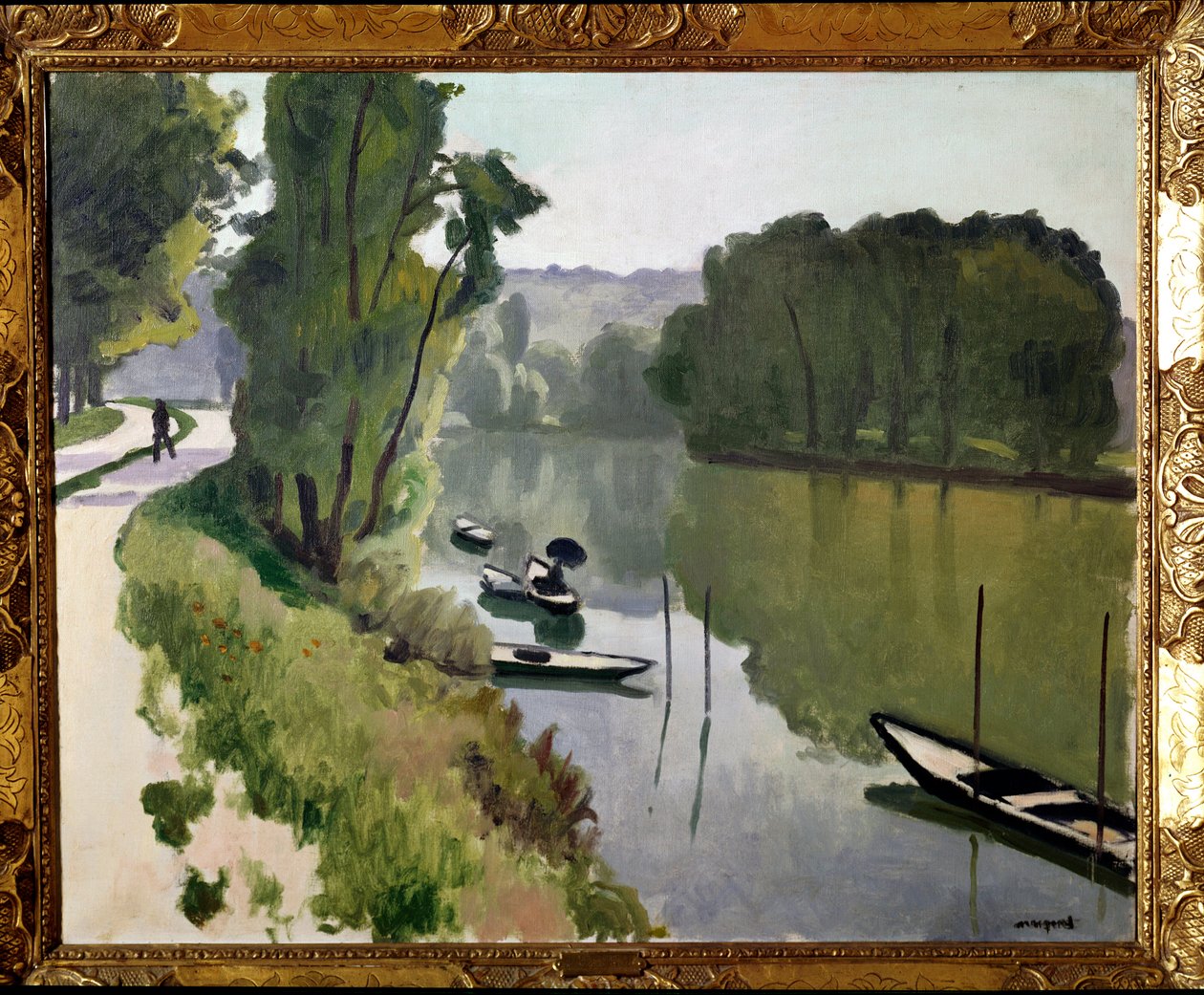 Krajobraz Ile de France, XX wiek (olej na płótnie) autorstwa Albert Marquet