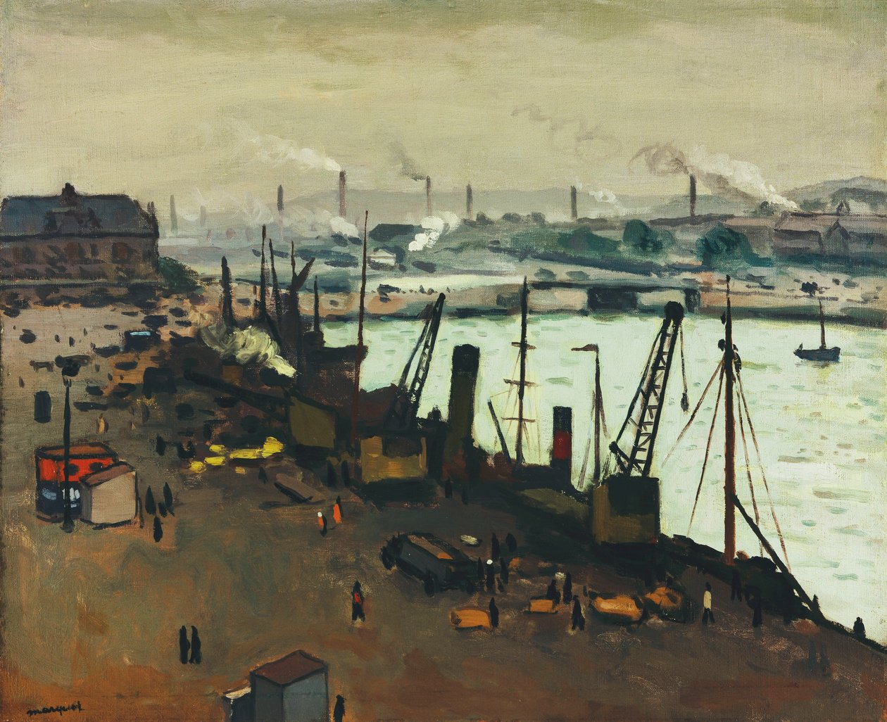 O porto de Boulogne-sur-Merpolish autorstwa Albert Marquet